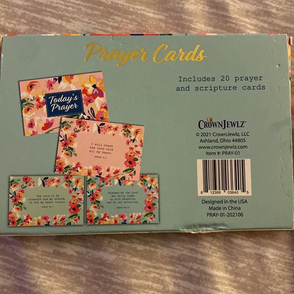 Other Crown Jewlz Prayer Cards Poshmark